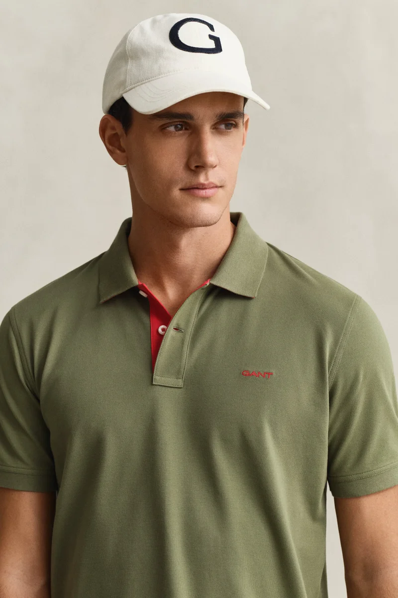 غانت Regular Contrast Pique Short SleevePolo